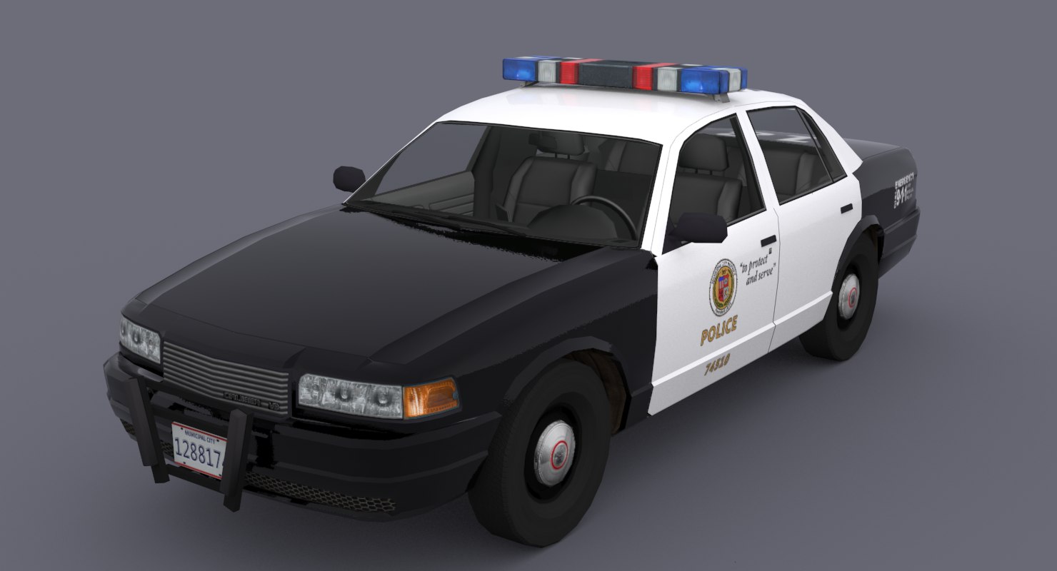  police  sedan 3d  model 