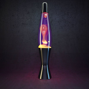 realistic lava lamp 3d model