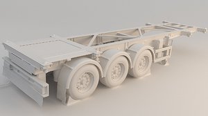 tra trailer semitrailer 3D model