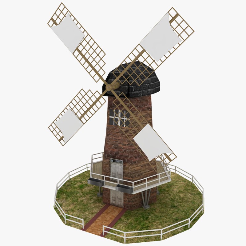 3d model windmill wind milling