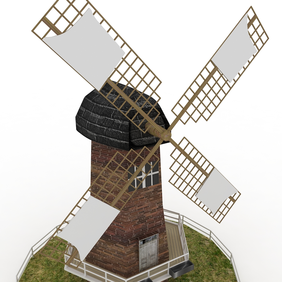 3d model windmill wind milling