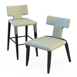 salsa dining chair 3d dxf