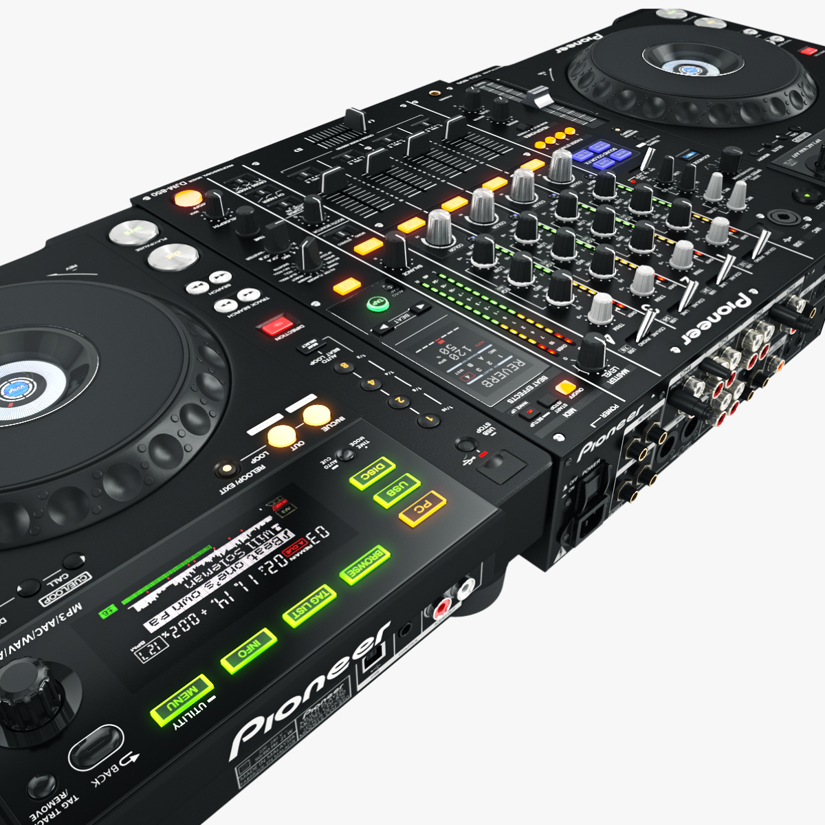 dj设置pioneer黑色3d模型