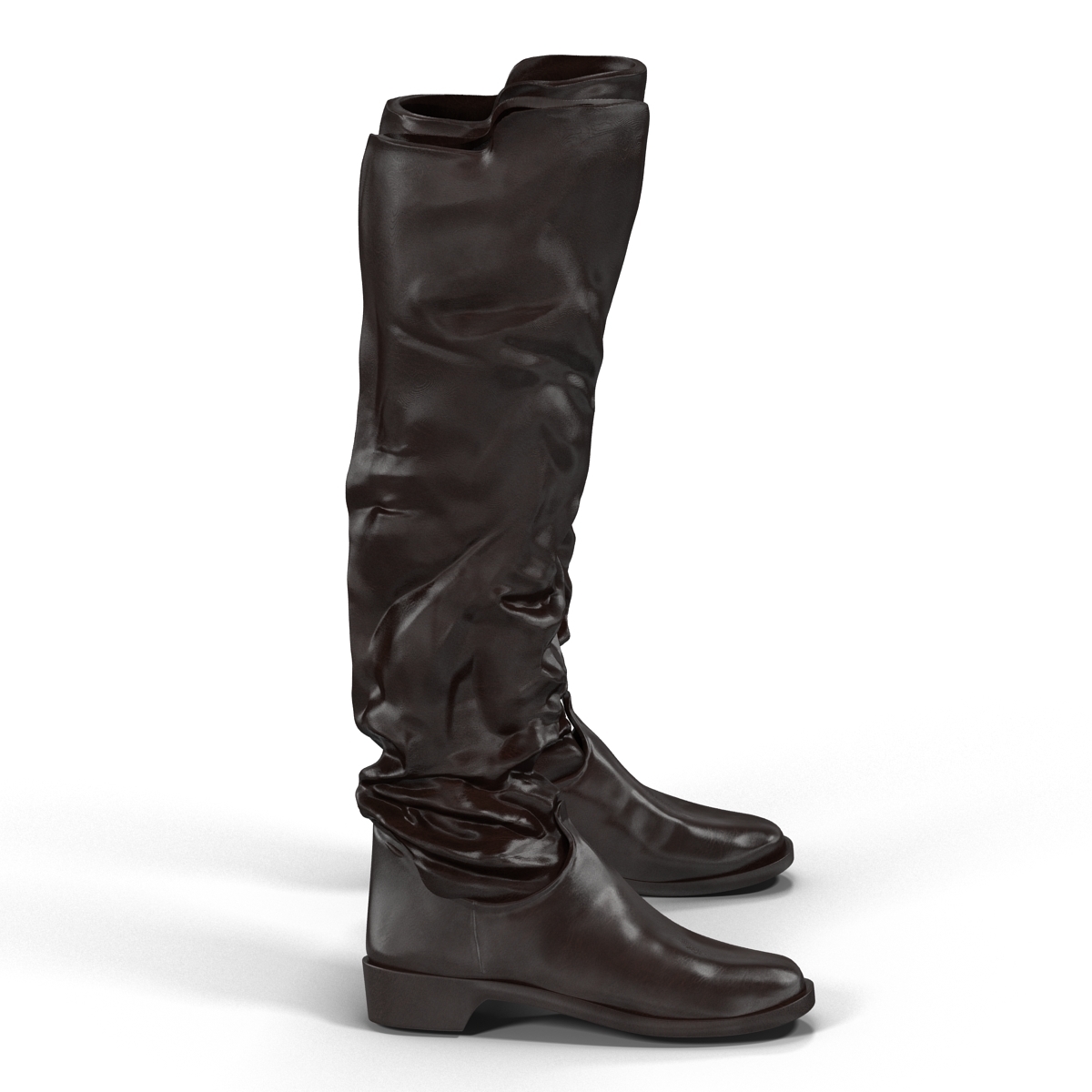 3d model medieval leather boots modeled