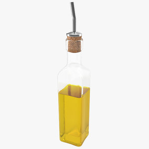 3d c4d olive oil bottle