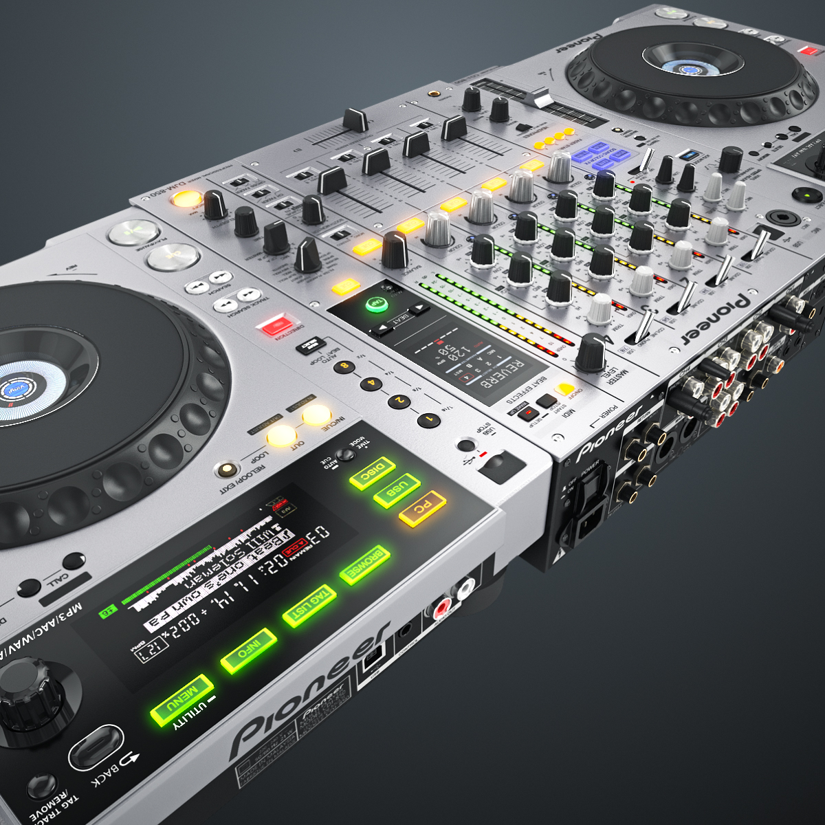 dj set pioneer 3d model