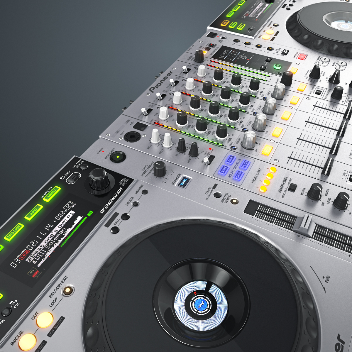 dj set pioneer 3d model