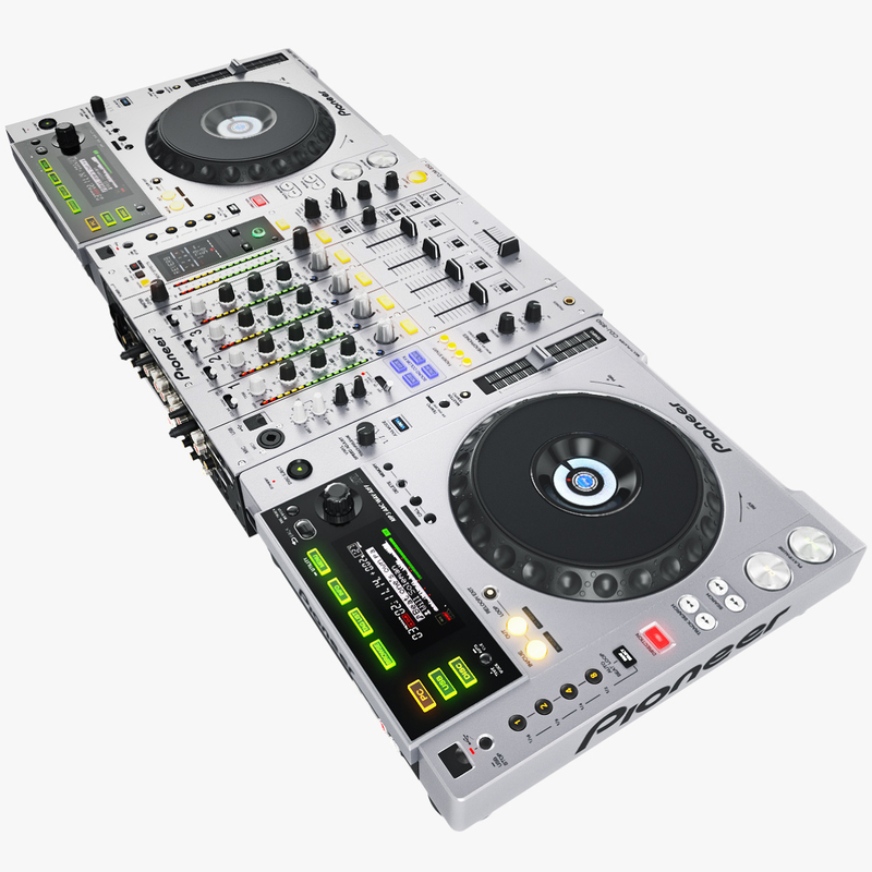 dj set pioneer 3d model