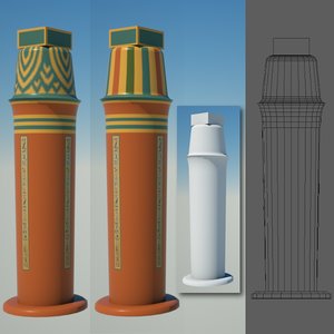 3d model egyptian column egypt