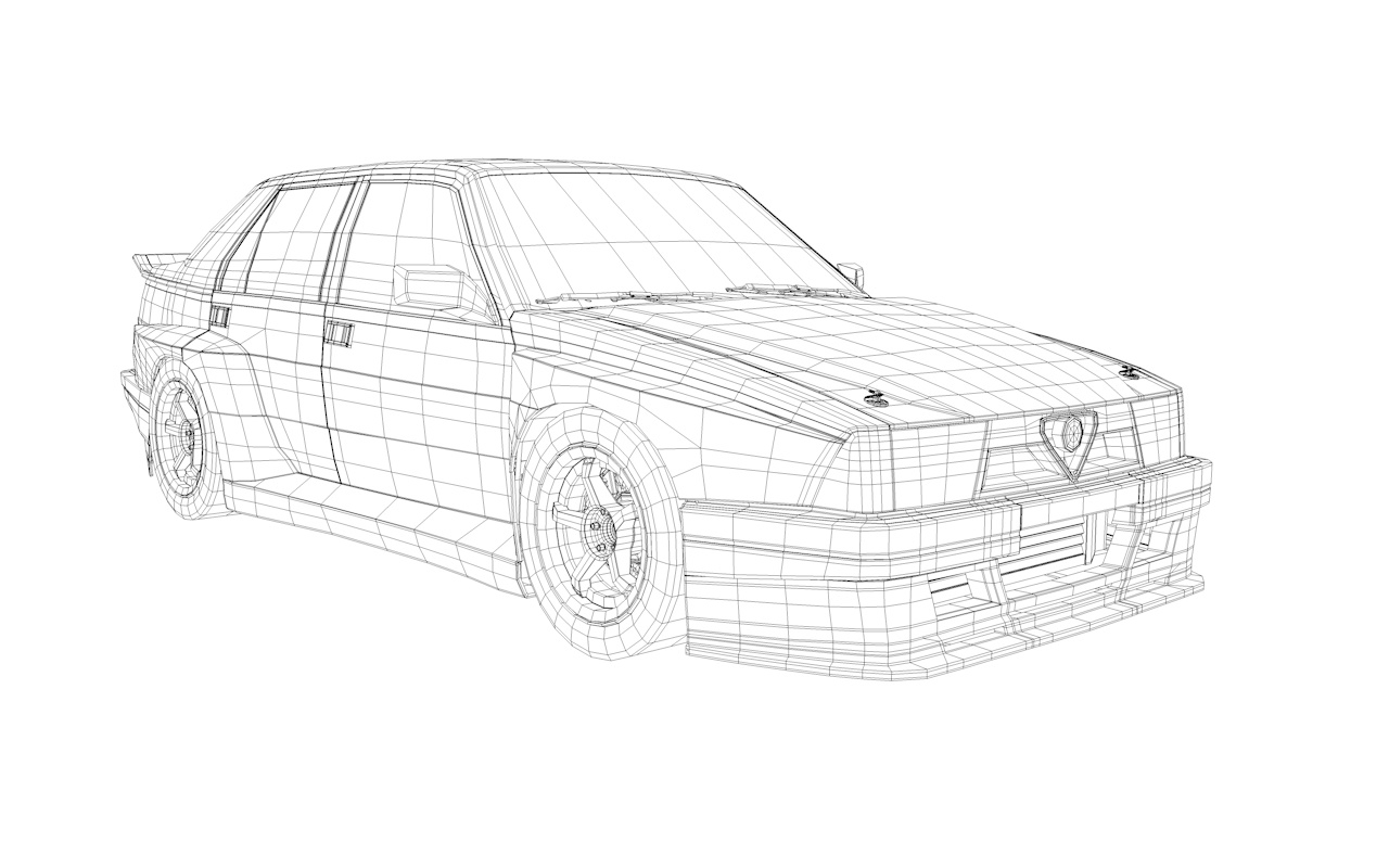 阿尔法罗密欧75 imsa3d模型