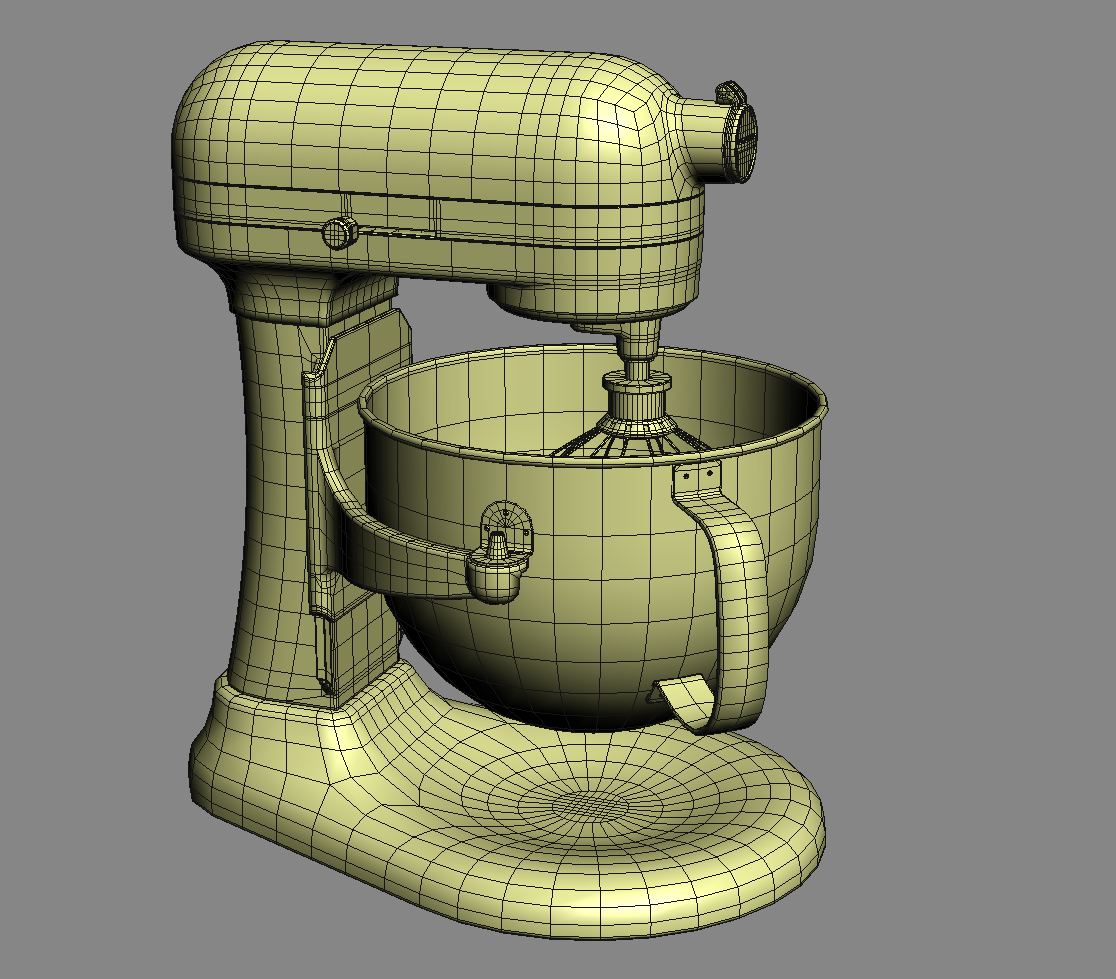kitchenaid专业夸脱碗式升降式搅拌机3d模型