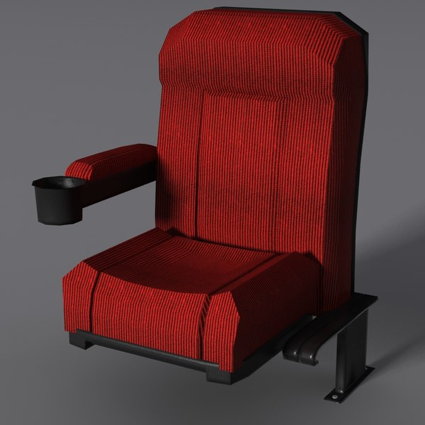 movie theater chair 3d model