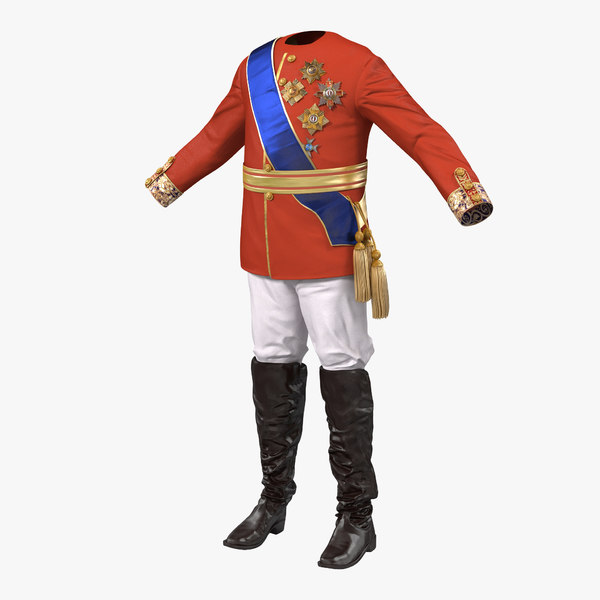 royal king costume 4 3d model