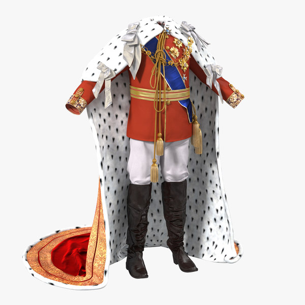 royal king costume 2 3d model