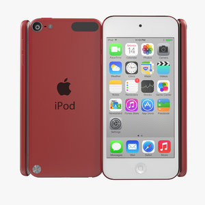 3d 3ds ipod touch red modeled