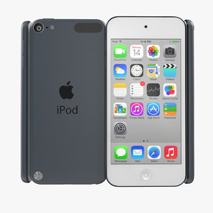 ipod touch space gray 3d model