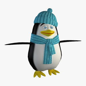 cartoon pinguin 3d model