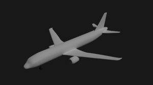 high-poly a320 airbus airplane 3d model
