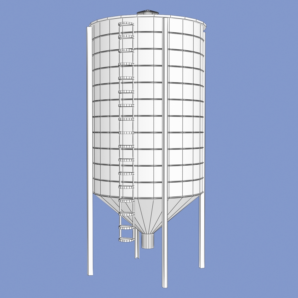 silo grain 3d model