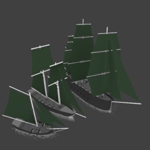 3d sail ship model