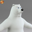cartoon polar bear 3d obj