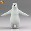 cartoon polar bear 3d obj