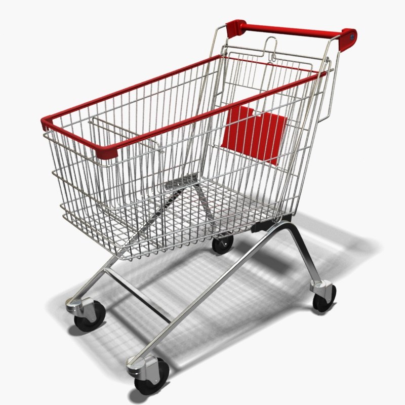 3d model shopping cart