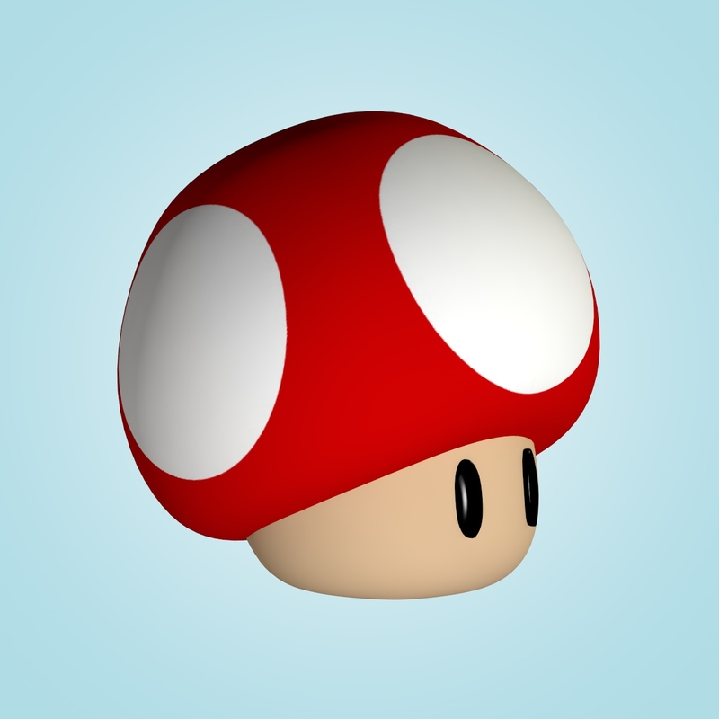 Super Mario Mushroom 3d C4d