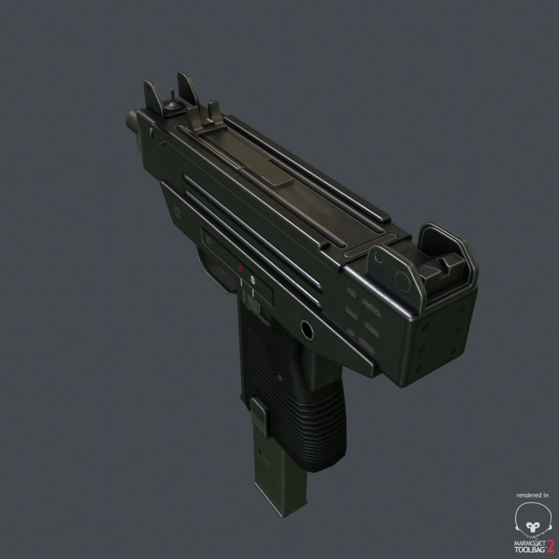 micro-uzi israeli compact 3d model