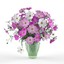 3d model bouquet cosmos flowers