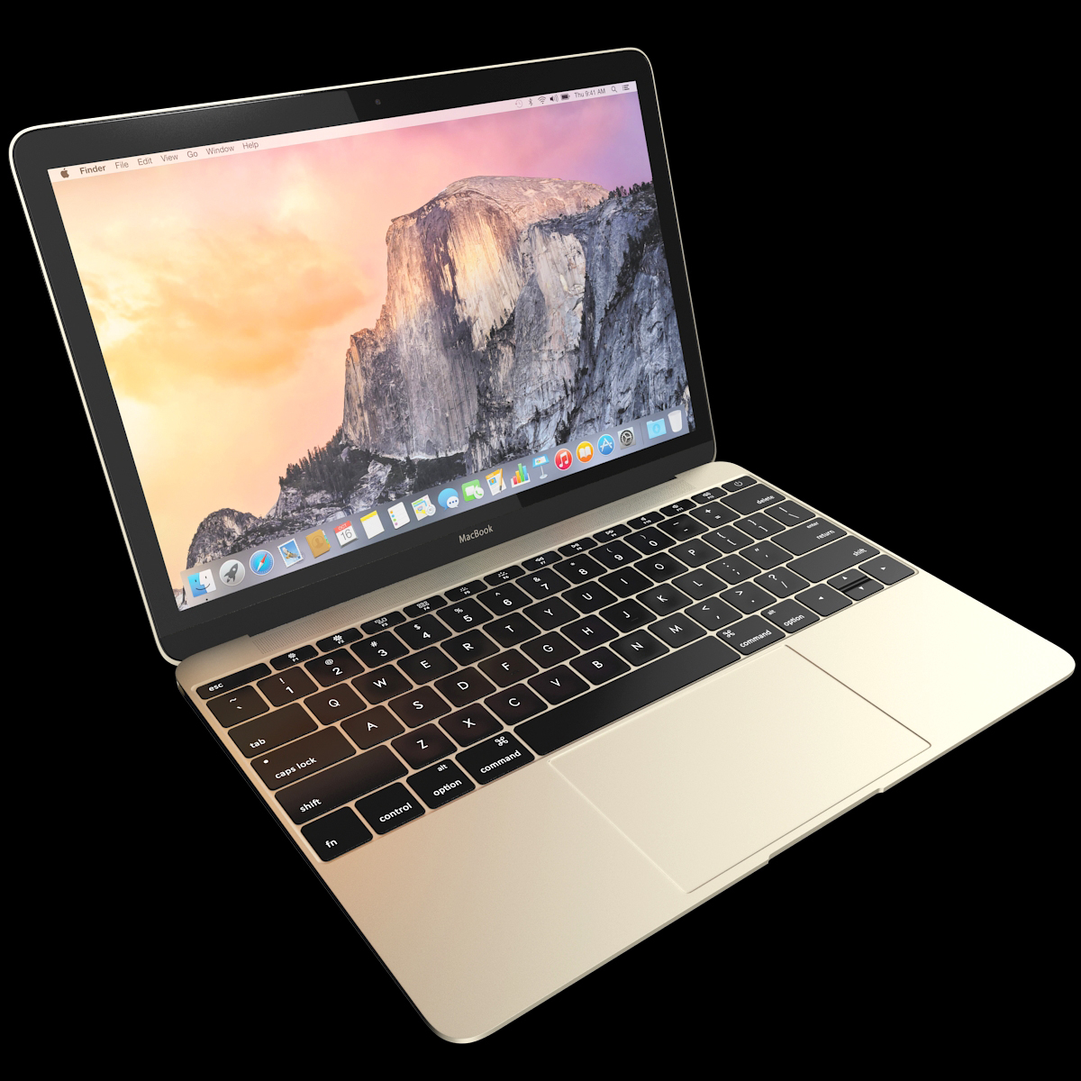 3d realistic apple macbook 2015