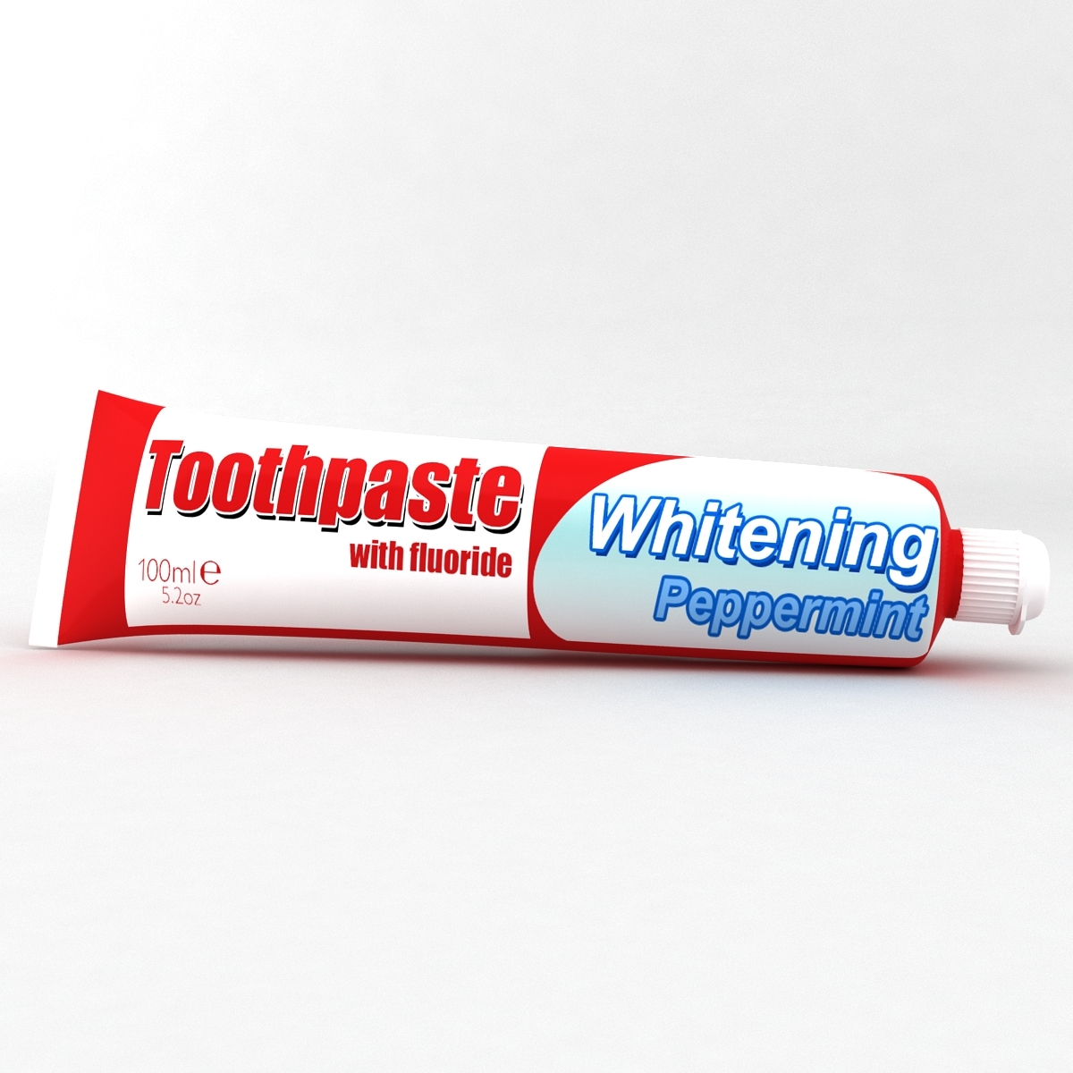 3d toothbrush toothpaste box model