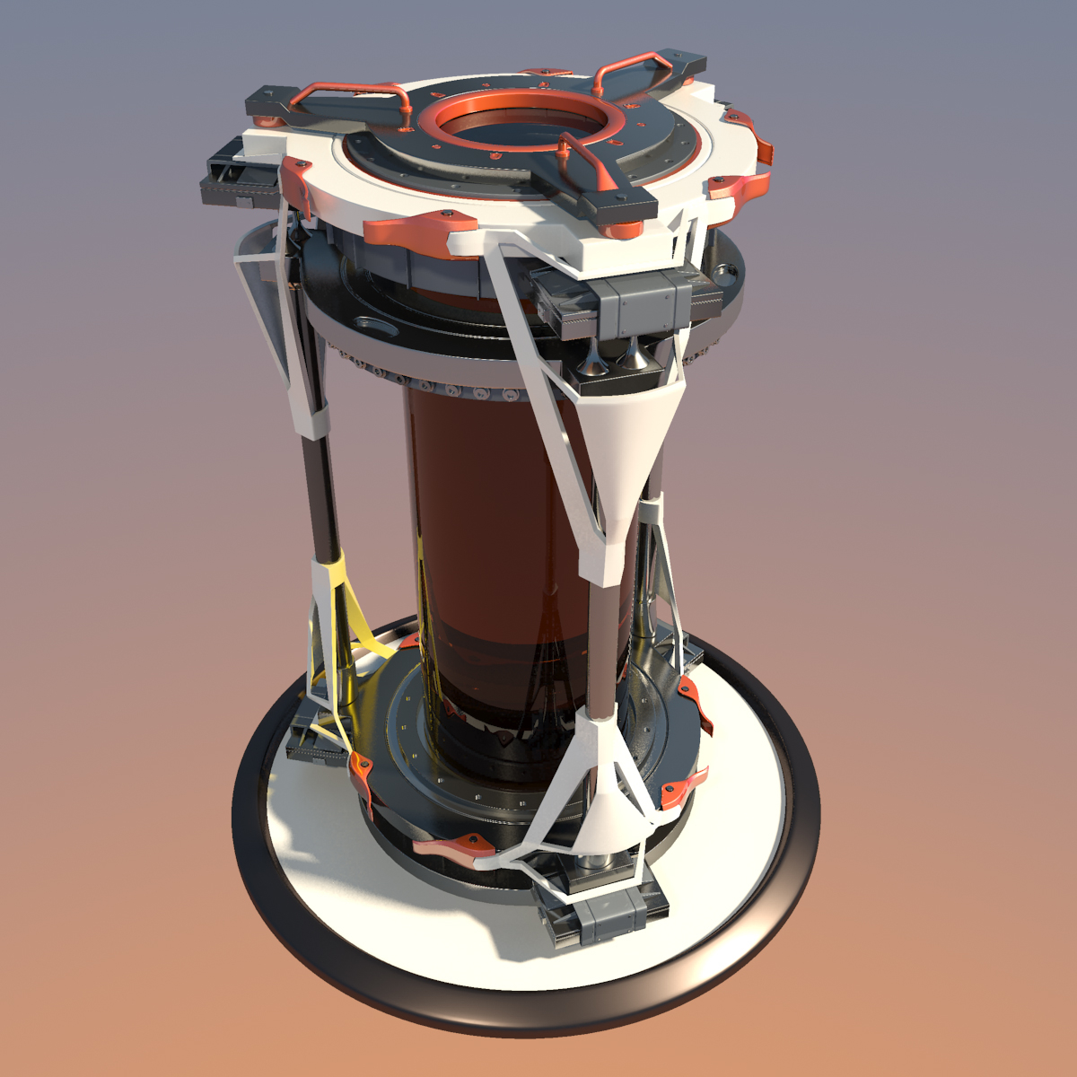 科幻生物危害容器3d模型