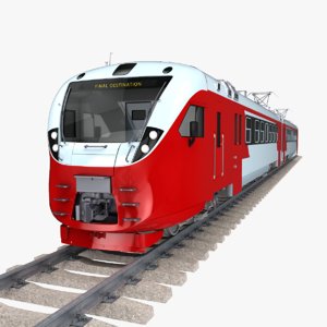 3d passenger train model