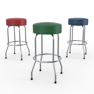 3d model of bar stool
