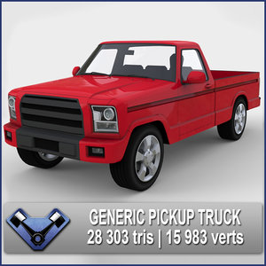 generic pickup truck 3d model