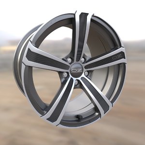 3d car wheel rim