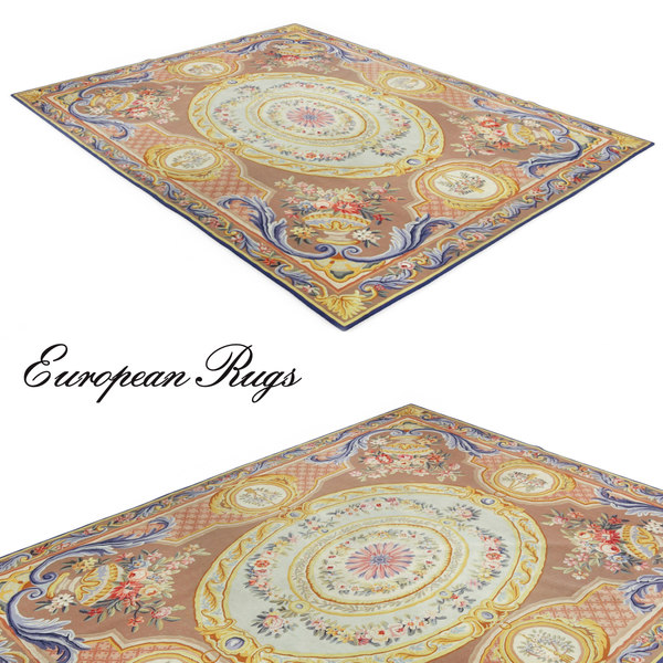 french aubusson rug 3d model