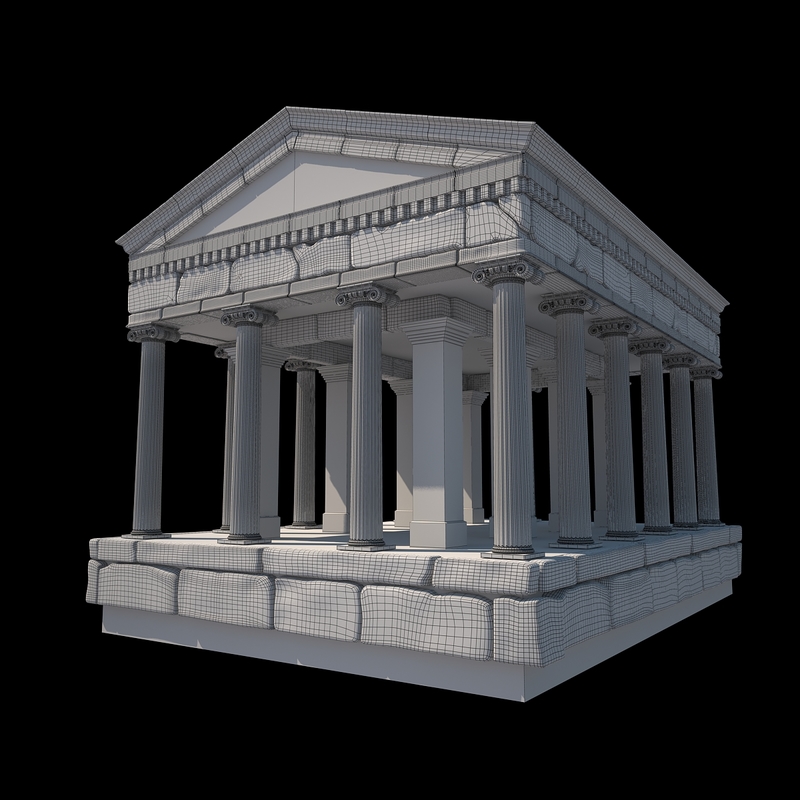 3d greek temple