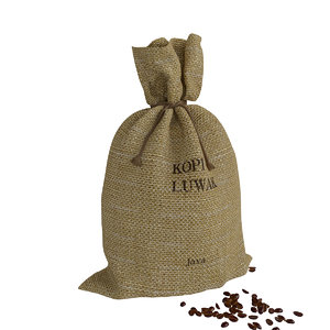 sack coffee beans kopi 3d model