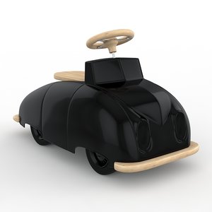 saab roadster toy car 3d model