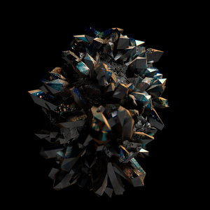 minerally stone crystals 3d c4d
