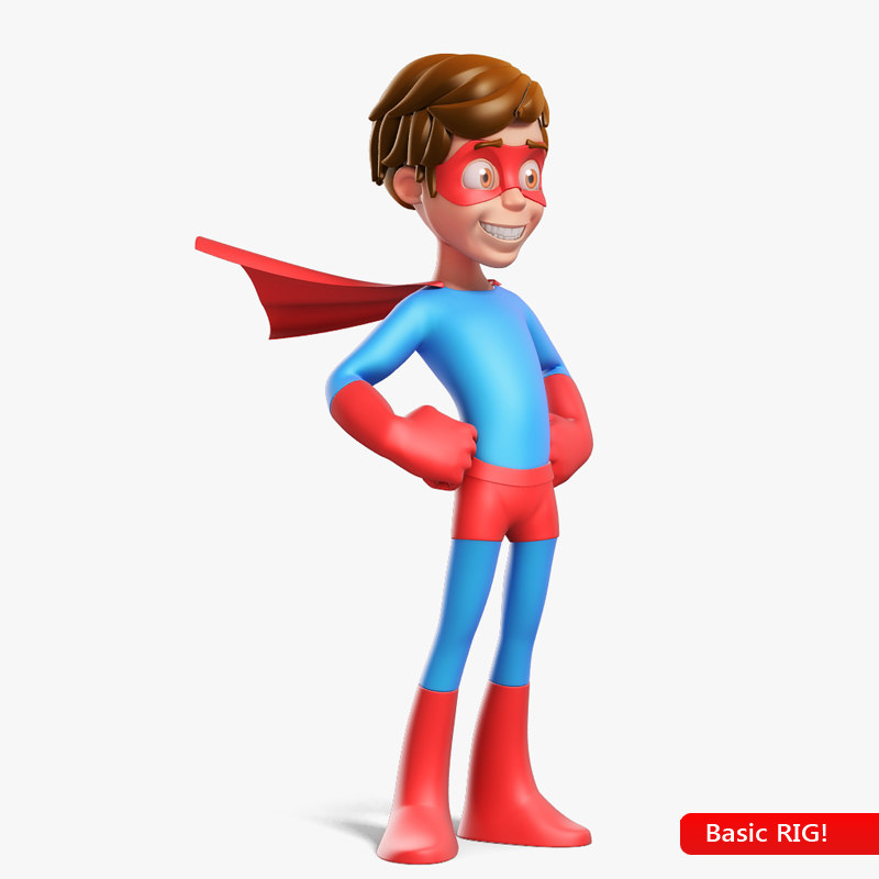 3d model super hero