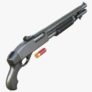 3ds max remington 870 shotgun