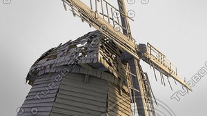 old abandoned windmill 3D model