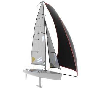 3d model of keelboat boat sport