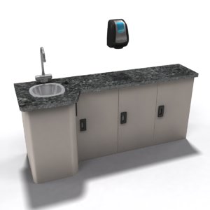 3d medical sink cabinet model