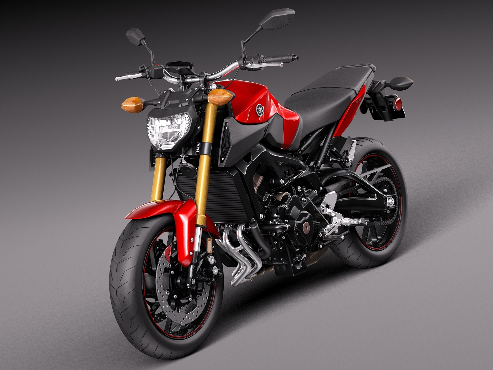Yamaha FZ09 2016 Modelo 3D TurboSquid 913108