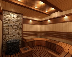 sauna 3d model