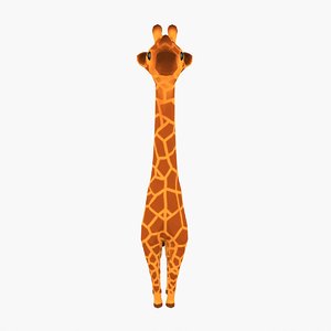 cartoon giraffe 3d model